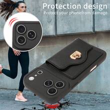 eaacaa Apple Card Holder Phone Case, A Perfect Fit Phone Case With Protective Function, Crossbody Wallet Phone Case Design, Paired With Pearl Chain, Suitable For Various Occasions, Durable And Sturdy, Perfect As A Loving Gift For Parents And Partners - Black - View 6