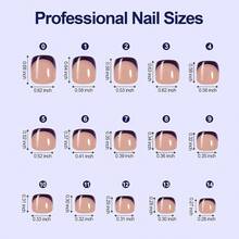 Uas Postizas Cortas A Presin, 150 Unidades, Color Morado, Estilo Francs, Cuadradas, De Gel Suave, Para Mujer, 15 Tamaos - Multicolor - Ver 6