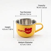 1 Stück 76/80ML 316 Edelstahl Kaffeebecher mit Griff, tragbarer Wasserbecher, isolierter Anti-Verbrühungs Trinkbecher, wiederverwendbarer Tee Milch Kaffeebecher, geeignet für Studenten und Erwachsene zur Verwendung in Schule, Büro, Reisen, Outdoor Camping, Picknick - Verschiedenfarbig - Übersicht 15