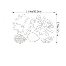 1入 婚禮花卉相框切割模具，適用於製作卡片、相簿裝飾、花卉切割，適合新娘派對、手工DIY、剪貼簿等 - 銀白色 - 查看 10
