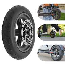 9.84" Electric Scooter Inflatable Rear Wheel W/Disc Brake Solid Tyre Wheel Hub Disc Brake Set For M365&1S Scooter Black - Black - View 1