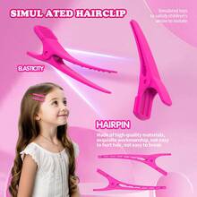 Perlengkapan Bermain Peran Salon Rambut Anak - Set Mainan Penataan Kecantikan dengan Pengering Rambut Non-Listrik & Aksesoris, Hadiah Bermain Peran untuk Anak Perempuan - MultiWarna - View 6
