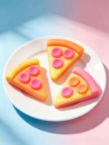 1pc Soft Pizza Shaped Stress Relief Tool - Moisturizing Elastic Fingertip Massager, Relieves Anxiety And Enhances Focus - Multicolor - View 4