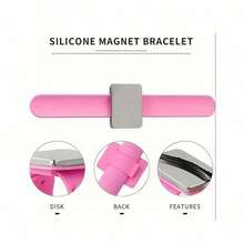 8Pcs Hair Styling Tools Set + 1Pc Magnetic Silicone Wristband, Hair Brushes, Topsy Tail Tools, Teasing Brush, Edge Brush, Rat Tail Combs, Magnetic Wrist Band For Holding Hairpins Clips, Salon Barber Accessories For Women Girls - Multicolor - View 2