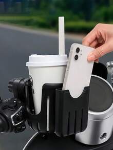 360° Rotatable 2-In-1 Cup Holder And Phone Holder Motorcycle Water Bottle Holder Universal Bicycle Storage Rack Suitable For Wheelchairs, Bicycles, Electric Wheelchairs, Essential Accessories, Bicycle Gear, Cycling Gear - Multicolor - View 2