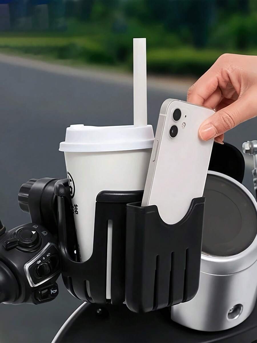 360° Rotatable 2-In-1 Cup Holder And Phone Holder Motorcycle Water Bottle Holder Universal Bicycle Storage Rack Suitable For Wheelchairs, Bicycles, Electric Wheelchairs, Essential Accessories, Bicycle Gear, Cycling Gear