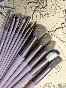 13/14pcs Professional Makeup Brush Set With Soft Bristles For Eyeshadow, Foundation, Blush, And Beauty, Includes Storage Tube, Suitable For All Skincare Needs-Ideal Choice For Beginners And Professionals. Perfect Gift For Birthdays, Christmas, And New Year Celebrations - Makeup Brush Set - View 7