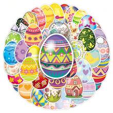50pcs Cute Cartoon Holiday Atmosphere Doodle Painted Easter Egg Decoration Milk Tea Cup Notebook Stickers - Easter Eggs - 1907 - View 6