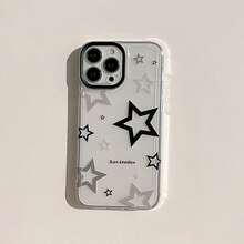 GUCADI Transparent Grey Black Silver Star Phone Case Compatible With Apple 18 Pro Max - Multicolor - View 1