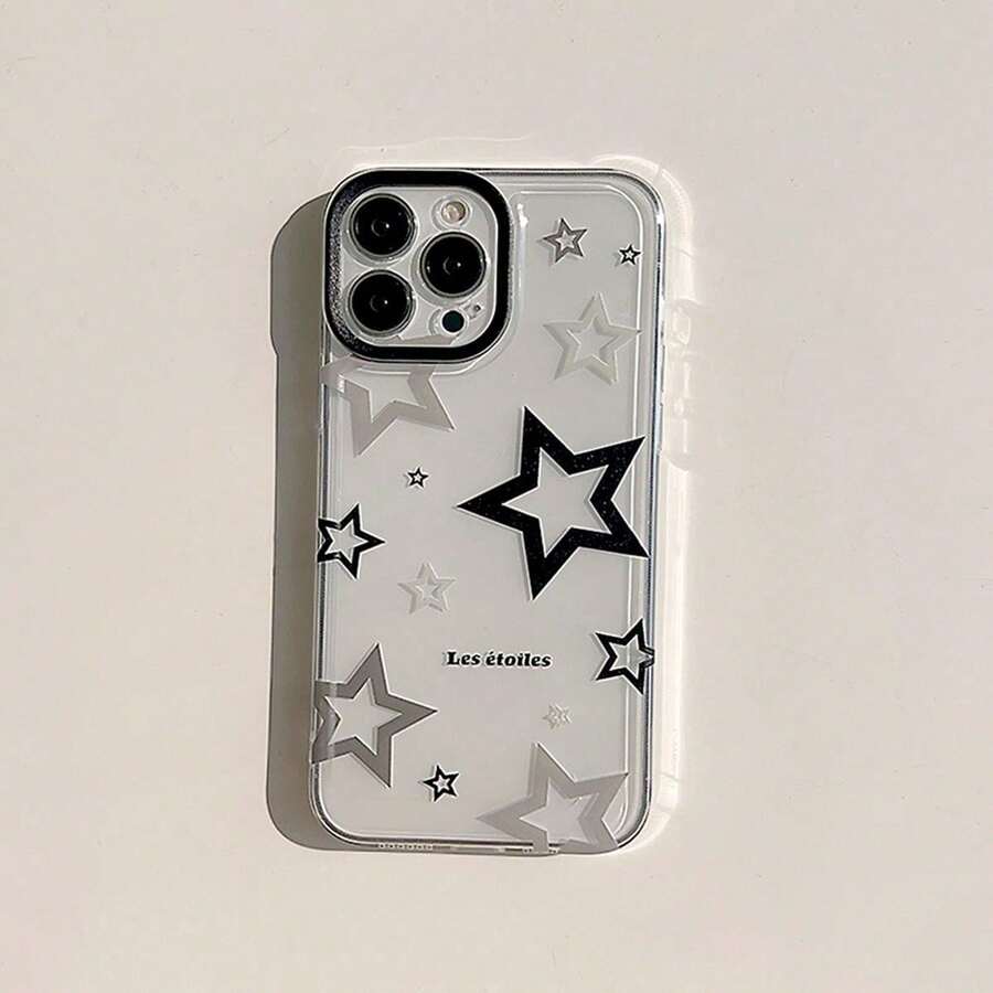GUCADI Transparent Grey Black Silver Star Phone Case Compatible With Apple 18 Pro Max - Multicolor - View 1