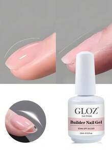 GLOZ Clear Builder Gel For Nails 7 In 1 Nail Builder Strengthener Gel Clear Color Builder Extension Nail Gel For Holiday Nail Art Design For Girls - Clear - View 2