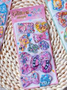 Cute Cartoon Colorful Dynamic Water-Filled 3D Stickers, DIY Phone Graffiti Decoration Stickers, Holiday Gift - Multicolor - View 3