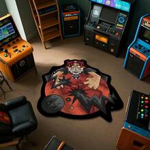 1pc Floor Mat/Rug (Rug, Carpet, Bath Mat, Bath Rug, Door Mat, Runners), Modern Creative Cartoon Fun INS Style Planet Mars Boy Alien Decorative Rug, Suitable For Bathroom, Kitchen, Entrance, Hallway, Bedside, Living Room, Bedroom, Etc., All-Season Machine Washable Soft Floor Mat, Aesthetic Home Decor - Multicolor - View 8