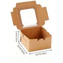 15/30PCS Holiday Gift Packaging Boxes, Simple Paper Boxes With Transparent Window, Suitable For Christmas, Halloween Themed Gifts And Various Festive Occasion Souvenirs, Easy To Assemble Gift Outer Packaging Boxes - View 3