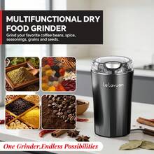 Lalayuan 1pc 110v Portable Household Stainless Steel Electric Dry Food Salt & Pepper Grinder With Over-Heat Protection & Lid-Pin Locking, 80g Large Capacity, 304 Stainless Steel Double Blades & Grinding Bowl For Fresh Coffee Grinding - US A Type Plug(110-127V) - View 4