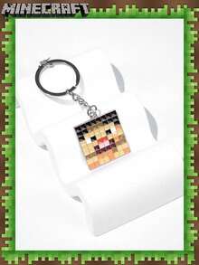 Microsoft Minecraft 1PC  Officially Licensed Alloy Keychain With Pixelated Enamel Pendant Durable Metal Bag Accessory Ideal Collectible Gift For Gamers - Multicolor - View 8