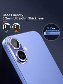 2pcs Full Coverage Rear Camera Lens Glass Protector Film, Phone Accessories, Compatible With IPhone 17 17 Air 16 Pro Max 15 14 13 12 11, Daily Protection - Clear - View 5