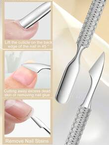 Bello Paratu 2/3/4Pcs/Set Nail Clippers Scissors Cuticle Trimmer Extremely Sharp Edge Cuticle Pusher Stainless Steel Cutter Remover Pedicure Manicure Fingernail Tools - Multicolor - View 4