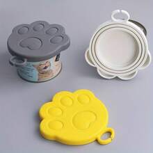 OBOVAY 1pc Silicone Sealing Lid, Suitable For Pet Cats And Dogs, Fits Multiple Sizes, Dust-Proof Sealing Cover - Multicolor - View 5