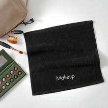 5/10入超細纖維化妝巾，可重複使用，柔軟吸水，刺繡設計，女用淺米色護理，現代風格，灰色/粉色/黑色 - 彩色 - 查看 9