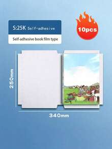 10 Pcs Film Sampul Buku Transparan Self-Adhesive, Desain Pra-Potong Tanpa Potong, Pelindung Buku Teks Tahan Air, Dekorasi Bening Minimalis, Sleeve Ringan Portabel untuk Buku Catatan Siswa & Buku Sekolah A4 16K A5 - A - View 19