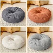 1 pieza Cojín de asiento redondo de 40 cm de grosor - Suave y cómodo, totalmente relleno, adecuado para meditación, yoga, lectura, decoración de estilo bohemio y asientos Zen | Tatami | Regalo de vacaciones |, Zafu, Cojín de bolsa de frijoles, Día de San Valentín, Regalo de cumpleaños - almohadón - Ver 1