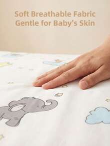 2pcs Soft Comfortable Breathable Baby Animal Pattern Fitted Sheets (39.37*23.62) Inch, (47.24*23.62) Inch, (51.96*28.34) Inch - Multicolor - View 8