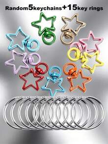 20/50/100pcs Heart-Shaped Swivel Clasp Keychain - Colorful Metal Spring Snap, Suitable For DIY Crafts, Jewelry, Lanyards And Accessories, Zinc Alloy Lobster Claw - Silver - View 31