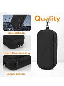 2pcs/1pc Double Layer Hard Shell Travel Fashion Glasses Storage Box With Adjustable Slot And Clip, Unisex - Multicolor - View 7