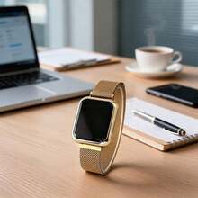 ZOEA TOUCH DIGITAL MAGNET WATCH FOR LADIES AND MEN - Gold - View 5