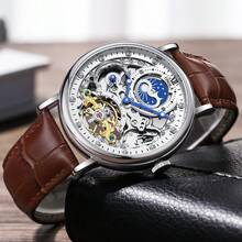 2026 New ONOLA Men Automatic Mechanical Watch 30M Waterproof Business Skeleton Tourbillon Gift Box - one-size - View 10