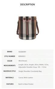 Tas Selempang Wanita Burberry Vintage Check 80840451 - Cokelat krem 80840451 - View 8