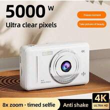 Cámara digital CCD 4K, cámara digital de alta definición, esencial para viajes, cámara compacta portátil de apuntar y disparar, confiable, adecuada para viajeros y entusiastas de la fotografía, incluye tarjeta de almacenamiento de 64GB - Ver 11