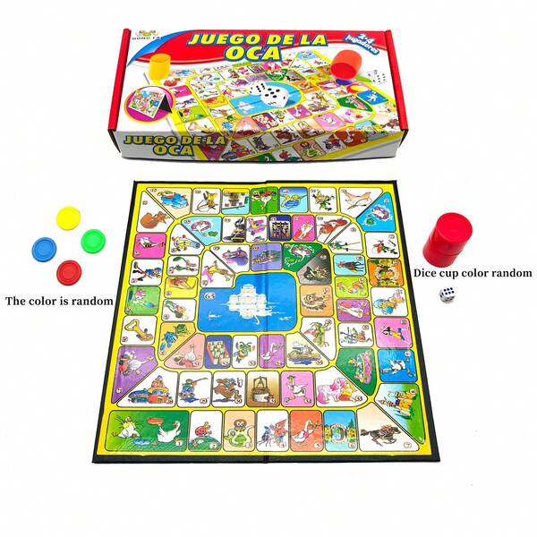 Strategy Game, Portable Folding Game, Spanish, Suitable For Travel, Classic Game, Family/Party Game, Dice Cup Color Random