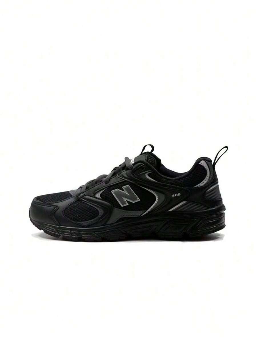 New Balance 408 復古運動 低筒跑步鞋 男女同款 黑色 - 黑色 - 查看 1