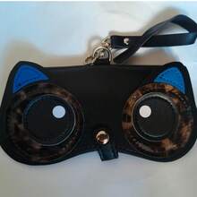 1 pieza Estuche portátil para gafas, bolsa de almacenamiento de gafas de dibujos animados lindos, bolsa colgante para niños, estudiantes, protector de gafas de moda - Ver 12