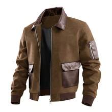 Men's Autumn/Winter Fashion Casual Jacket, Brown Coat, Simple Versatile Fashion Lapel Jacket - Brown - View 5