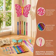 10 Sets Unfinished Wood Mandala Wind Chime DIY Craft Kits, Assembleable Hanging Wooden Wind Chimes For Home Decor, Multipurpose Handcraft Supplies - Multicolor - View 4