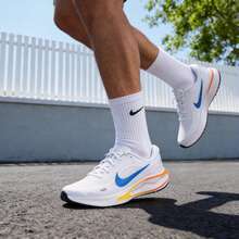 Nike JOURNEY RUN 男款新款緩震訓練運動鞋 慢跑鞋 - 白色/藍色 - 查看 2