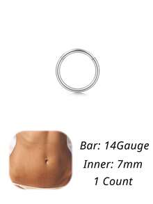 CIZME Clicker Belly Button Rings 14G(1.6mm) Gold Plated Belly Button Piercing Hoops 14G 6/7/8/10/12/14mm Inner Clicker Belly Button Rings For Women - Circular Ring - View 14