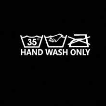 1pc HAND WASH ONLY Car Sticker "Hand Wash Only" Reminder Label Fashion Vinyl Decal For Car, Motorcycle Body Decoration - HAND - View 8