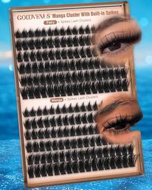 Manga Lash Clusters With Spikes Wispy Cluster Eyelash Extensions Natural Fairy Eyelash Clusters D Curl Individual Lashes Fluffy False Eyelashes (12-18mm) - H-fairy Manga Cluster - View 1