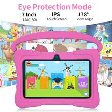 7-Inch Kids Electronic Learning Tablet, 64GB Storage, 4GB RAM, Android 13.0, 1280X800 IPS Resolution, Parental Control, Educational Apps, Protective Case - Multicolor - View 6