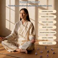1 buah/Set Ornamen Batu Penyembuhan Ukiran Amethyst Alami, Bentuk Telur/Jamur/Bintang/Hati/Segitiga/Kubus, Cocok untuk Meditasi Reiki dan Dekorasi Rumah - Purple - View 5