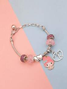 SANRIO 1件  正版授權   閃亮 DIY 金屬手鍊 可愛防水繩 精緻時尚配件飾品鑰匙圈 - 彩色 - 查看 6