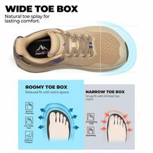 Women's Barefoot Trail Running Shoes – Wide Toe Box, Low Drop, Cushioned Comfort For Hiking, Walking, Tennis & Gym - Khaki - View 3