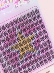 120 racimos de extensiones de pestañas naturales y delgadas, pestañas postizas individuales suaves y esponjosas, pestañas en racimos segmentadas ligeras para DIY, racimos de pestañas reutilizables para maquillaje diario, pestañas cómodas de aspecto natural para principiantes - C - Ver 6