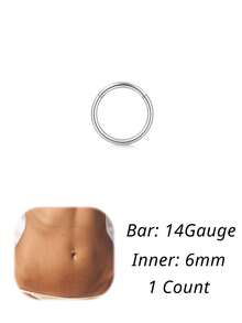 CIZME Clicker Belly Button Rings 14G(1.6mm) Gold Plated Belly Button Piercing Hoops 14G 6/7/8/10/12/14mm Inner Clicker Belly Button Rings For Women - Circular Ring - View 19