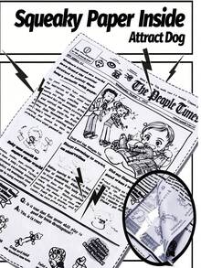 1个趣味狗狗咀嚼报纸玩具，快乐小狗适用，适合所有犬猫 - 沙沙作响的报纸玩具，适合小型/中型/大型犬，布艺玩具，缓解无聊和焦虑，可水洗宠物玩具，无需电池，完美的宠物礼物 - 彩色 - 查看 8