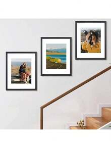 3 PiecesPicture Frame Set | Can Be Placed Horizontally Or Hung | Can Be Placed Vertically Or Horizontally | Suitable For Any Decor Style And Photo Theme | Gift And Holiday Decoration | Home Decor Accessory | Commemorative Picture Frame - Multicolor - View 4